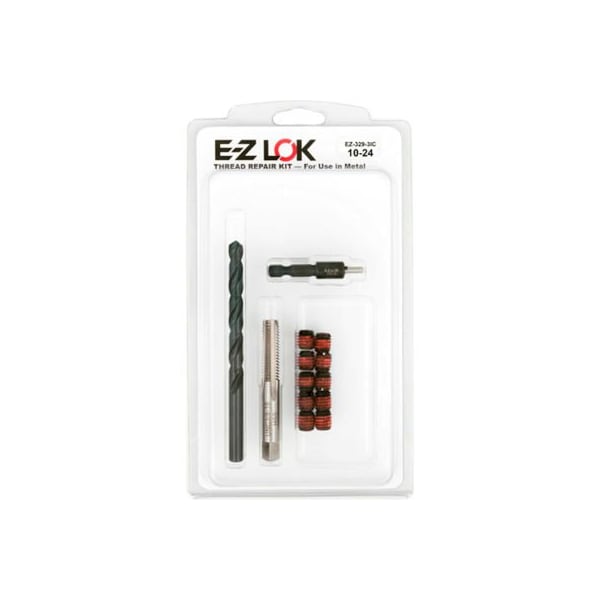E-Z Lok Screw-Locking Thread Repair Kit, Self Locking Thread Inserts, #10-24-3/8"-16, Steel EZ-329-3IC - main